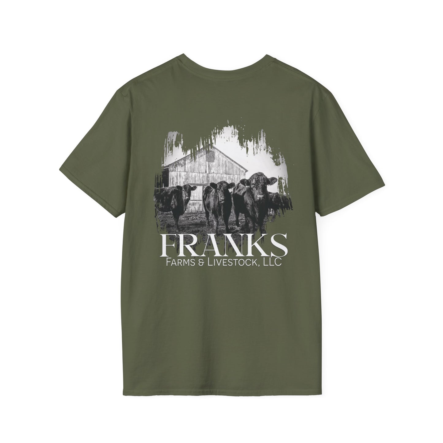 Franks Farms & Livestock Front and Back Print Softstyle T-Shirt (ADULT)