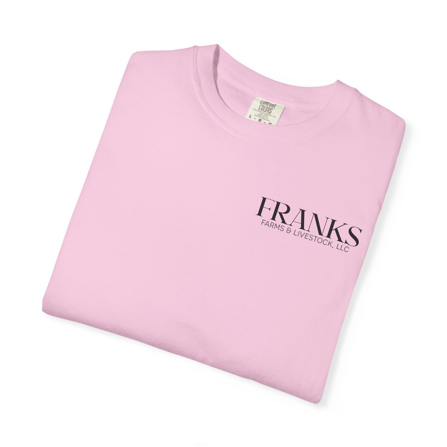 Franks Farms & Livestock Front Print Only Comfort Colors T-Shirt (ADULT)