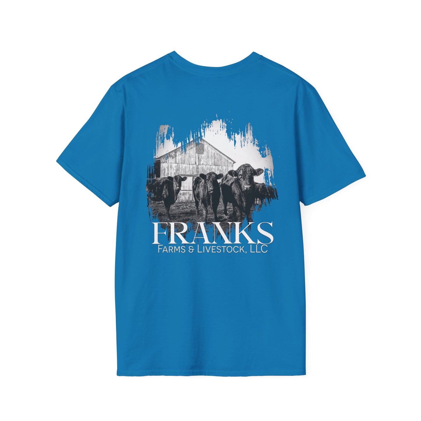 Franks Farms & Livestock Front and Back Print Softstyle T-Shirt (ADULT)