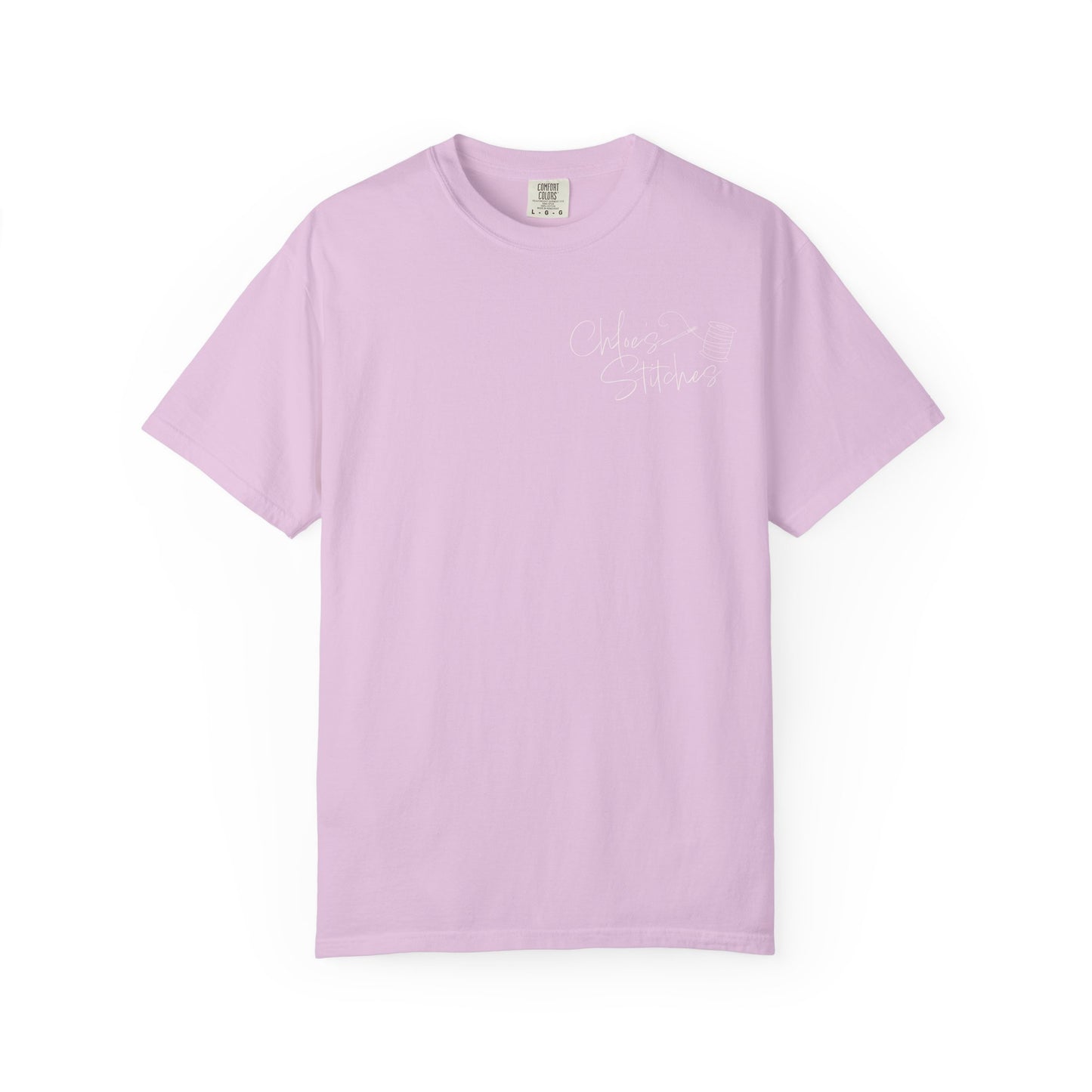 Chloe's Stitches Colored Back Comfort Colors T-Shirt