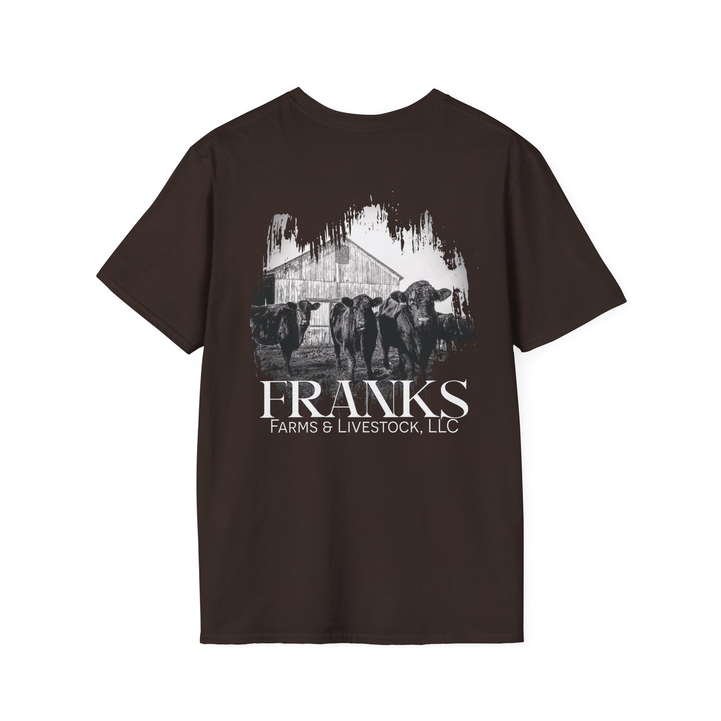 Franks Farms & Livestock Front and Back Print Softstyle T-Shirt (ADULT)