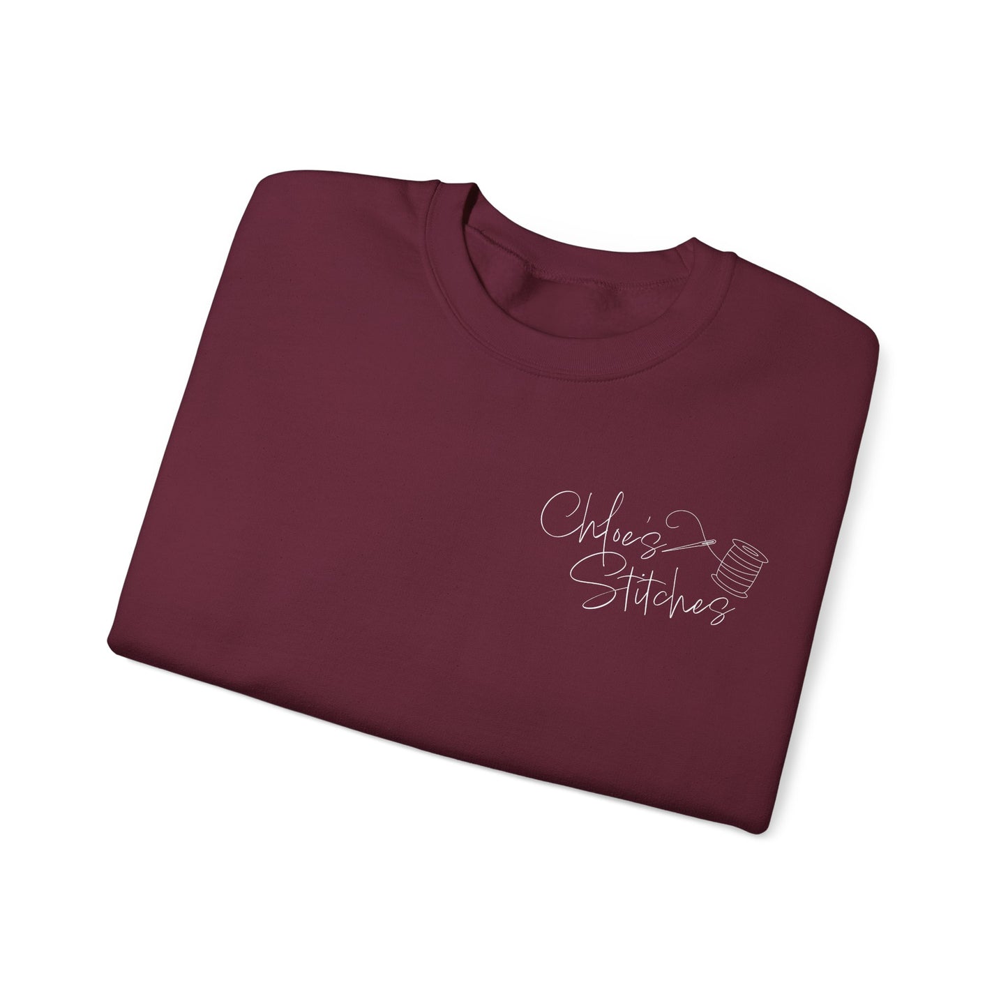 Chloe's Stitches FRONT ONLY Crewneck Sweatshirt