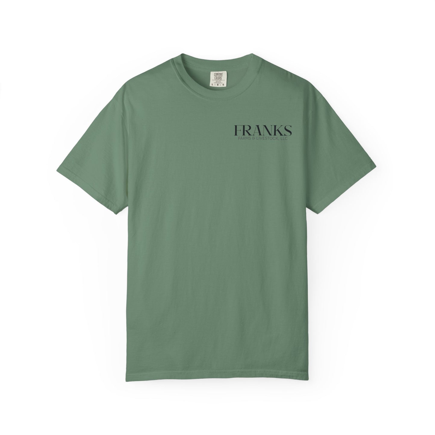 Franks Farms & Livestock Front Print Only Comfort Colors T-Shirt (ADULT)