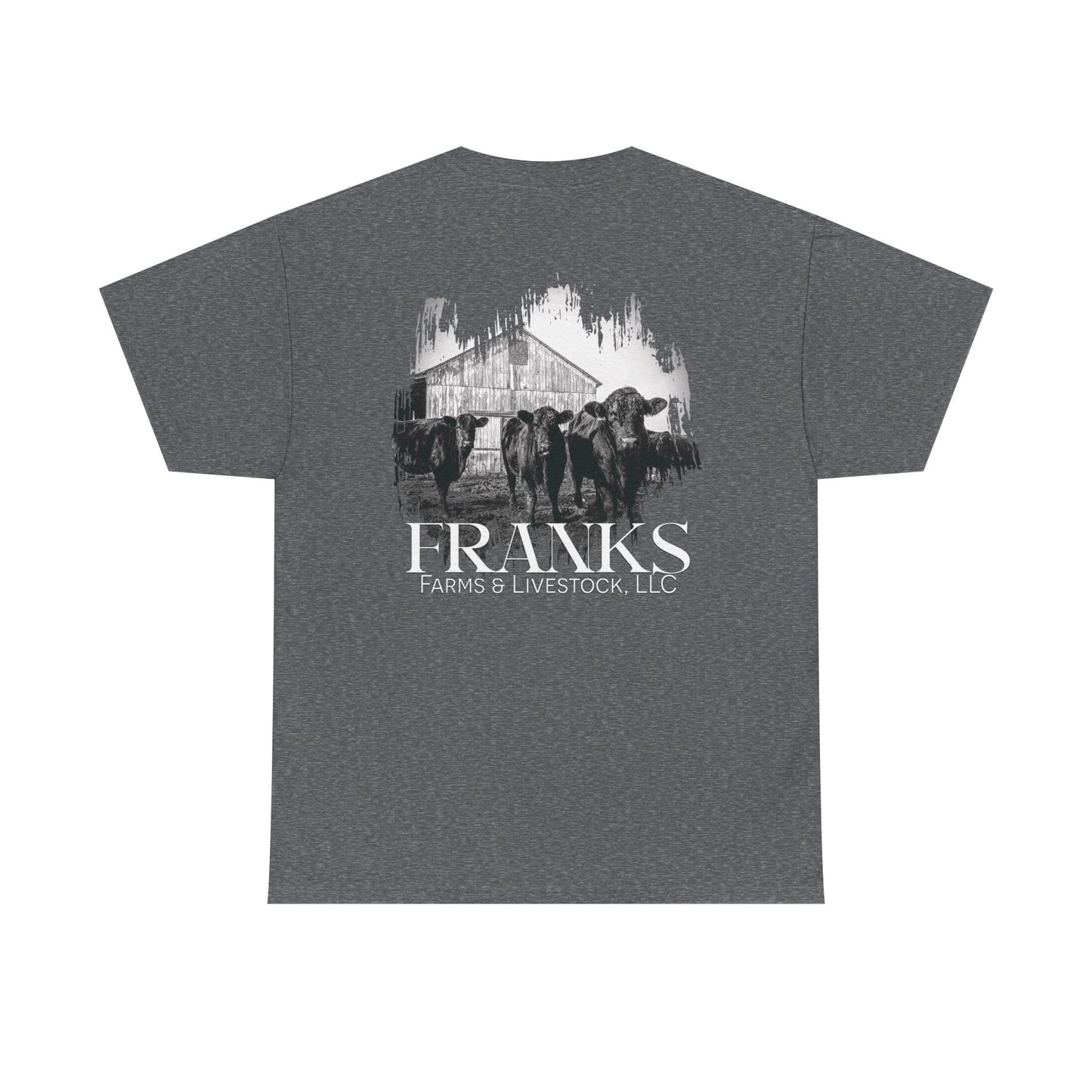 Franks Farms & Livestock Front and Back Heavy Cotton T-shirt (ADULT)