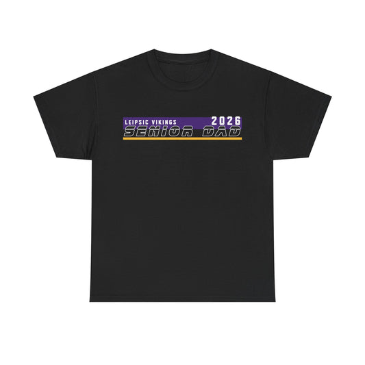 Leipsic Vikings 2026 Senior Dad Heavy Cotton T-shirt