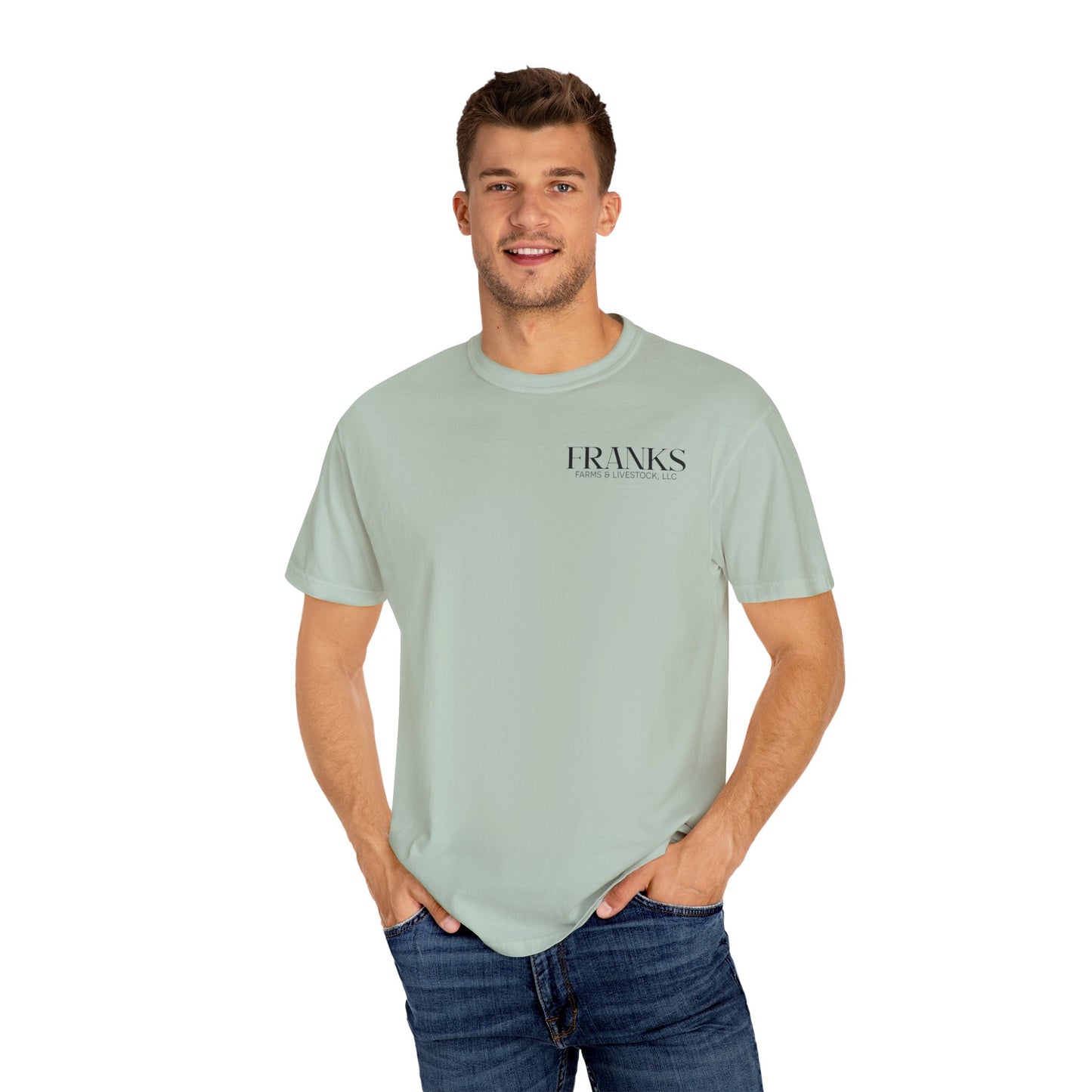 Franks Farms & Livestock Front Print Only Comfort Colors T-Shirt (ADULT)