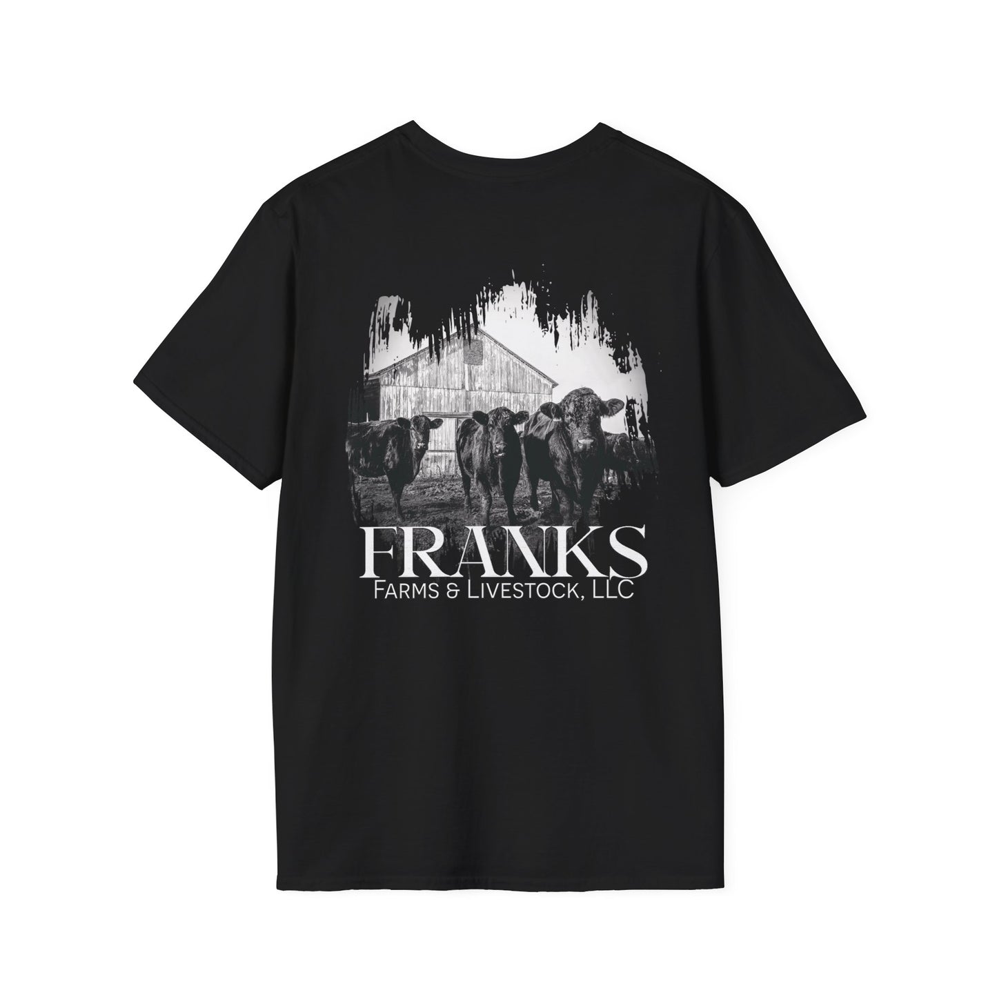 Franks Farms & Livestock Front and Back Print Softstyle T-Shirt (ADULT)