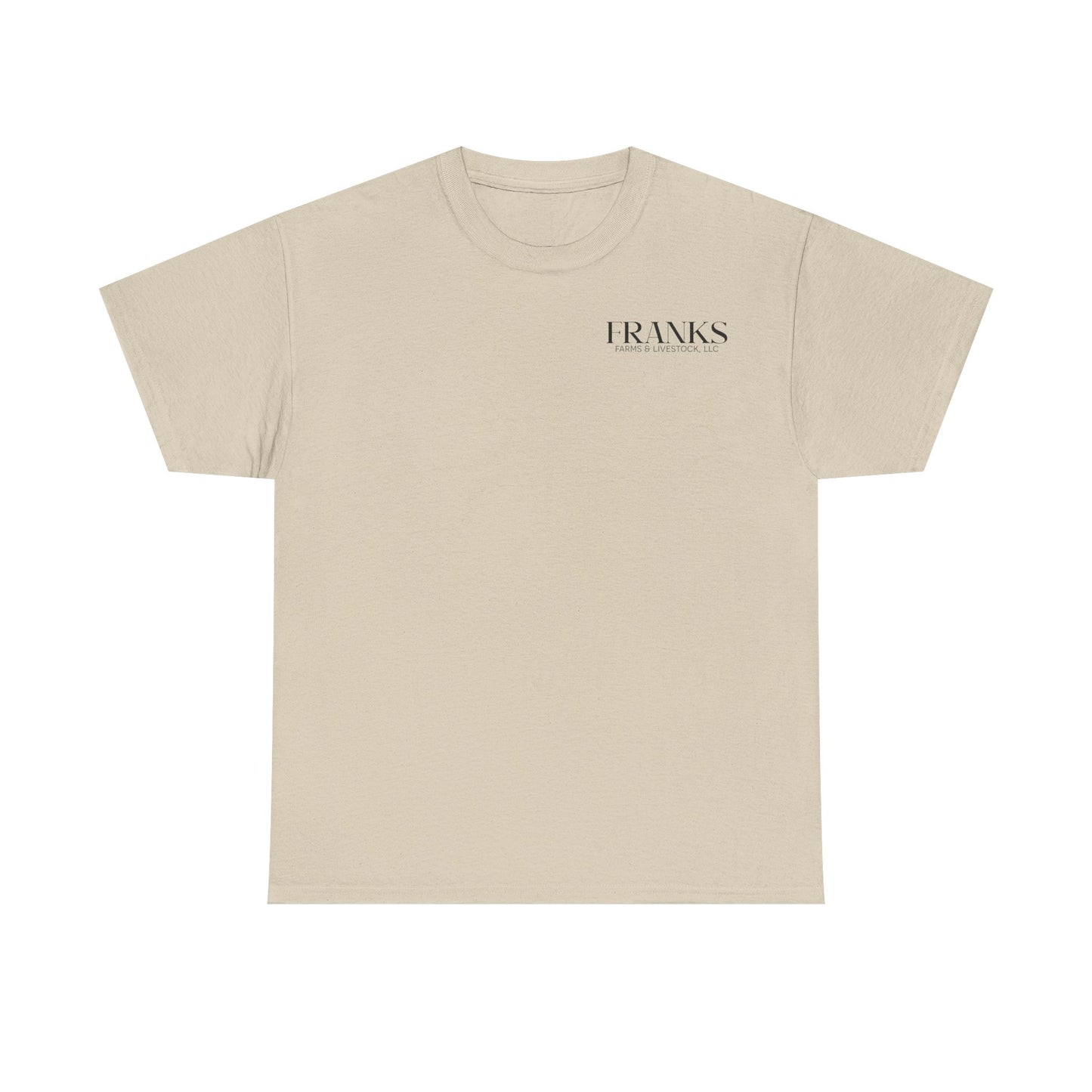Franks Farms & Livestock Front and Back Print Heavy Cotton T-shirt (Adult)