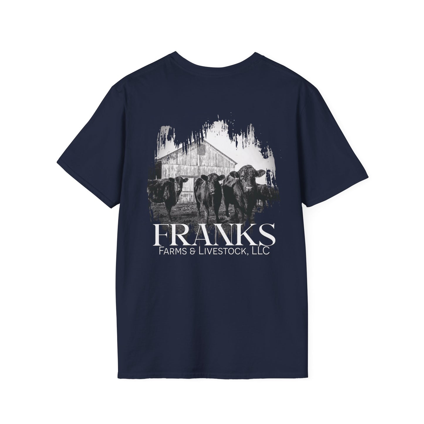 Franks Farms & Livestock Front and Back Print Softstyle T-Shirt (ADULT)