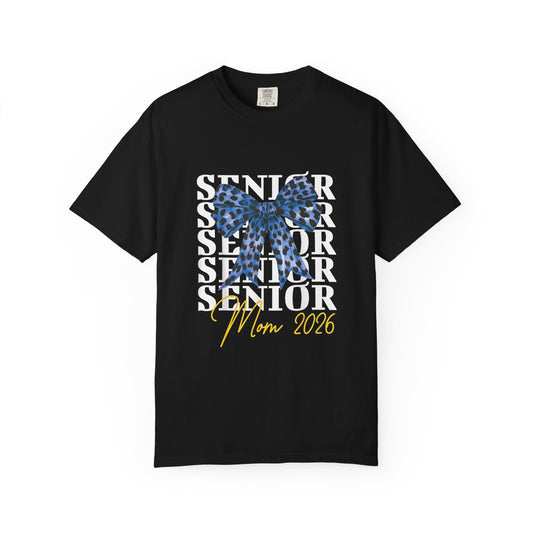 Senior Mom BLUE & GOLD bow 2026 Comfort Colors T-Shirt