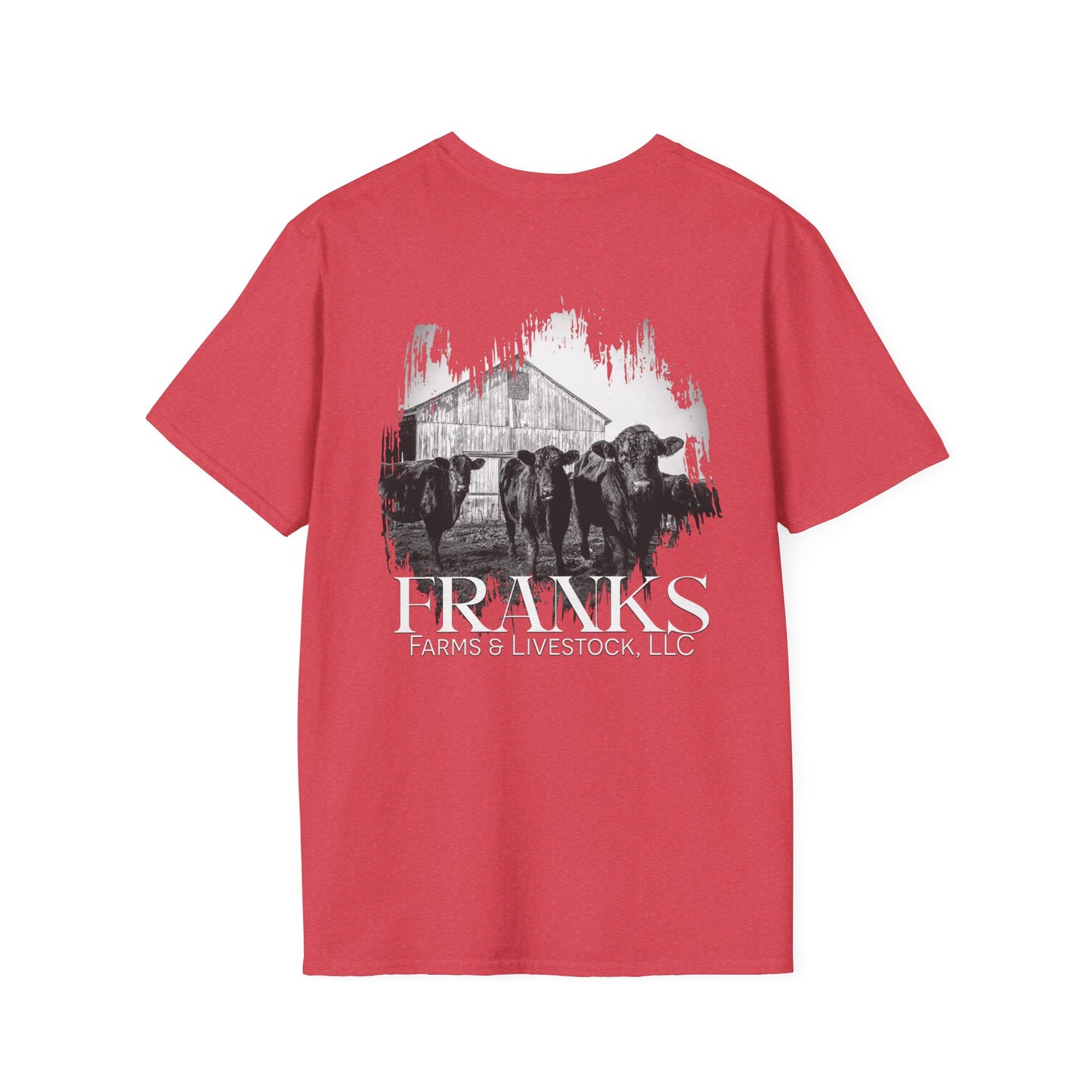Franks Farms & Livestock Front and Back Print Softstyle T-Shirt (ADULT)