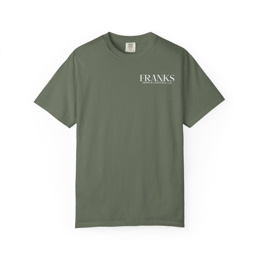 Franks Farms & Livestock Front Print Only Comfort Colors T-Shirt (ADULT)