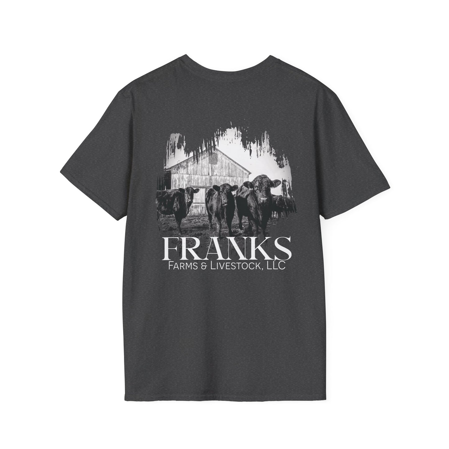 Franks Farms & Livestock Front and Back Print Softstyle T-Shirt (ADULT)
