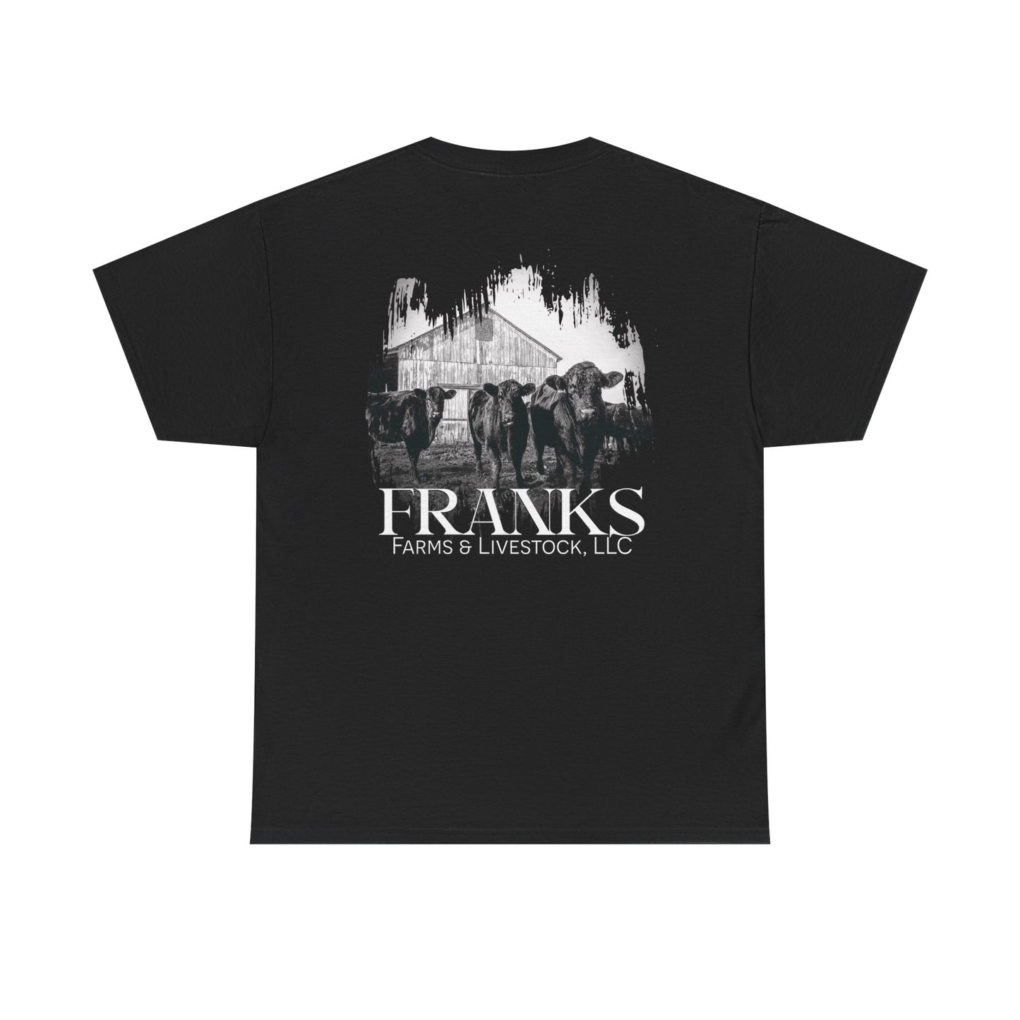 Franks Farms & Livestock Front and Back Heavy Cotton T-shirt (ADULT)