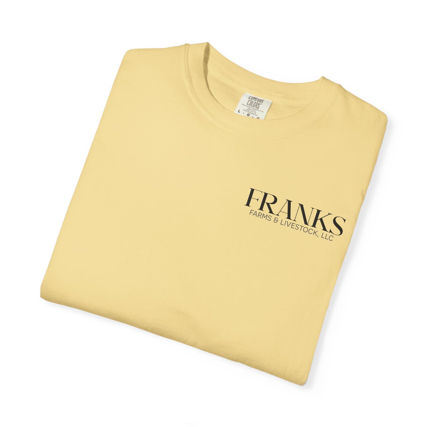 Franks Farms & Livestock Front Print Only Comfort Colors T-Shirt (ADULT)