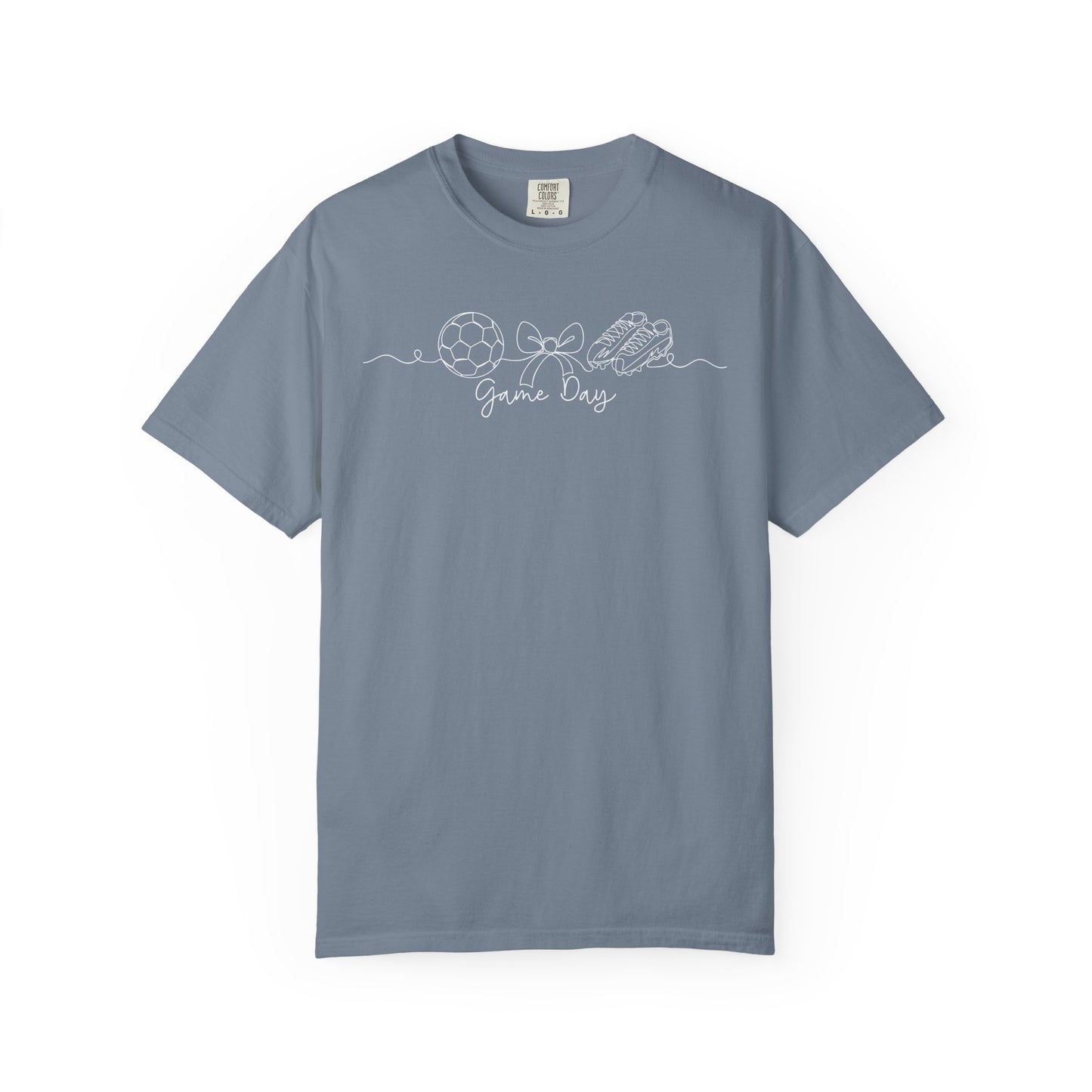 Blue & Gold Soccer Game Day Comfort Colors T-Shirt