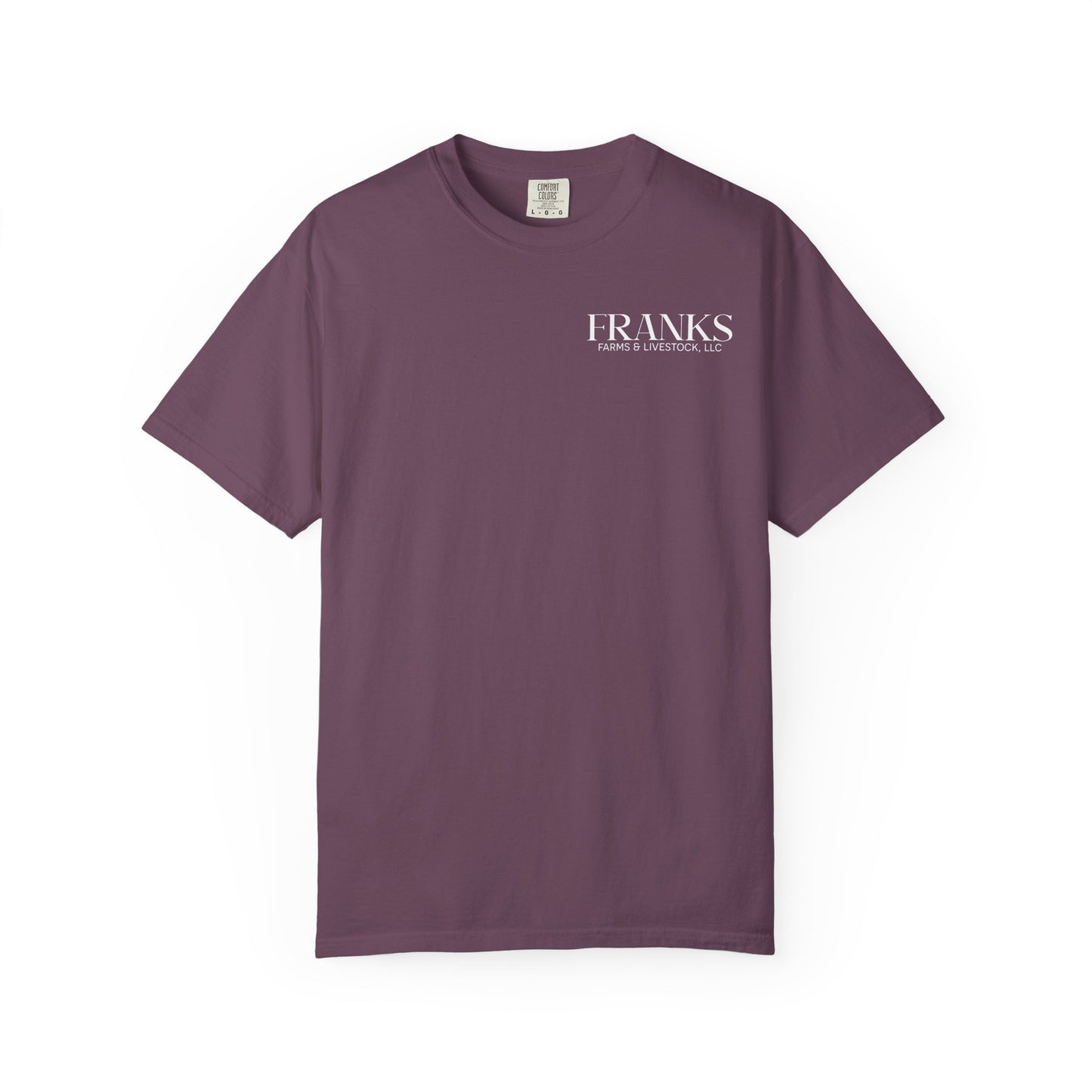Franks Farms & Livestock Front Print Only Comfort Colors T-Shirt (ADULT)