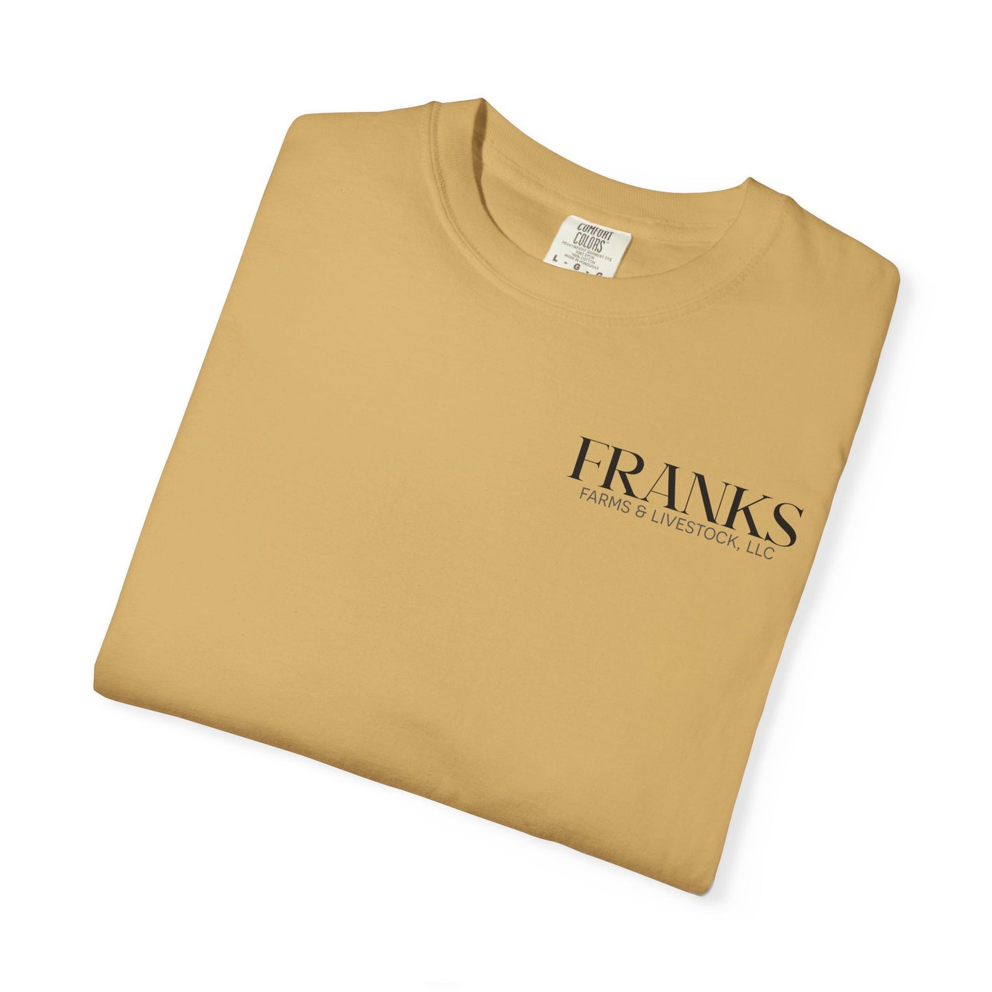 Franks Farms & Livestock Front Print Only Comfort Colors T-Shirt (ADULT)